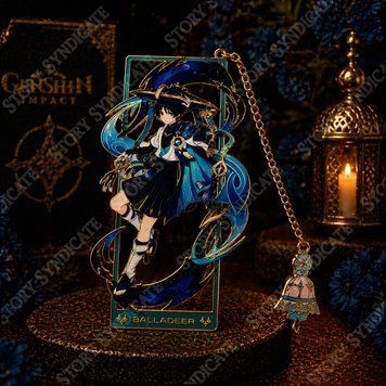 Фото товара Коллекционная металлическая закладка Balladeer (Скарамучча) (Genshin Impact) 357195408