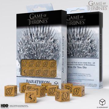 Фото товару Набір кубиків Game of Thrones. Baratheon 10xD6 Dice Set GOT/00190166/2025/4/B