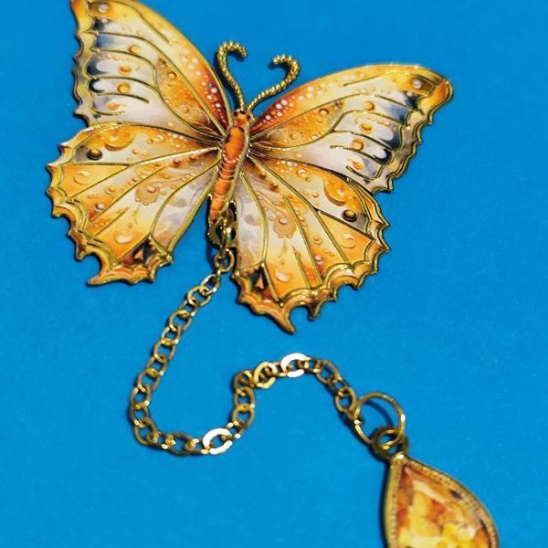 Фото товару Металева закладка для книги Метелик з підвісним елементом №6 357194894