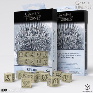 Фото товару Набір кубиків Game of Thrones. Stark 10xD6 Dice Set GOT/00190166/2025/1/B
