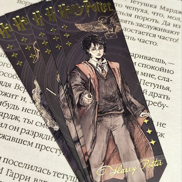 Фото товара Картонные закладки Гарри Поттер: Гарри, Гермиона, Рон, Палумна, Драко (5 шт) 357194900