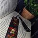 Дополнительное фото товара Закладка для книг с черепами и красными розами, черная с кисточкой 3571948158 №1