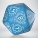 Кубик D20 Level Counter Blue & white Die (1) &mdash; купити в інтернет-магазині Story Syndicate