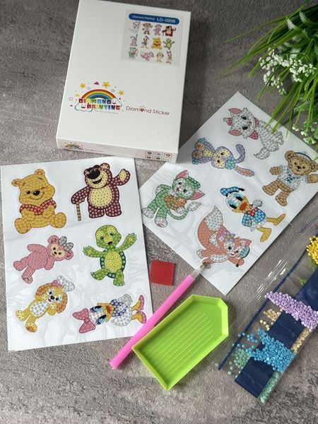 Алмазная мозаика ColorArt Набор стикеров &laquo;Мультяшные&raquo; 3D &mdash; купить в интернет-магазине Story Syndicate
