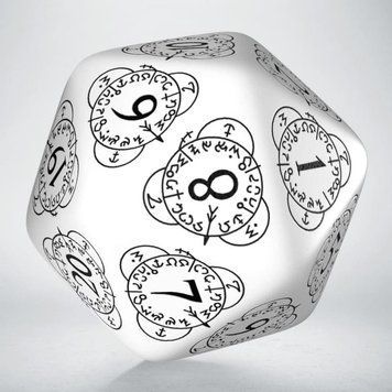 Кубик D20 Level Counter White & black Die (1) &mdash; купити в інтернет-магазині Story Syndicate