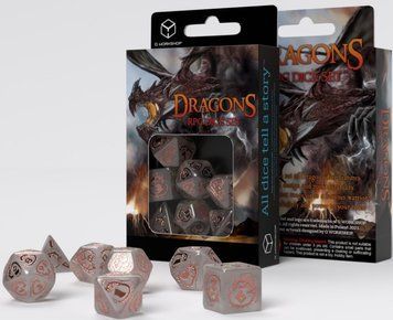 Фото товару Набір кубиків Dragons Dice Set: Quartz (7) SDRA09