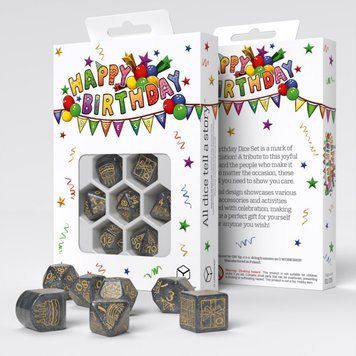 Фото товару Набір кубиків Happy Birthday Dice Set: Confetti RHPB03